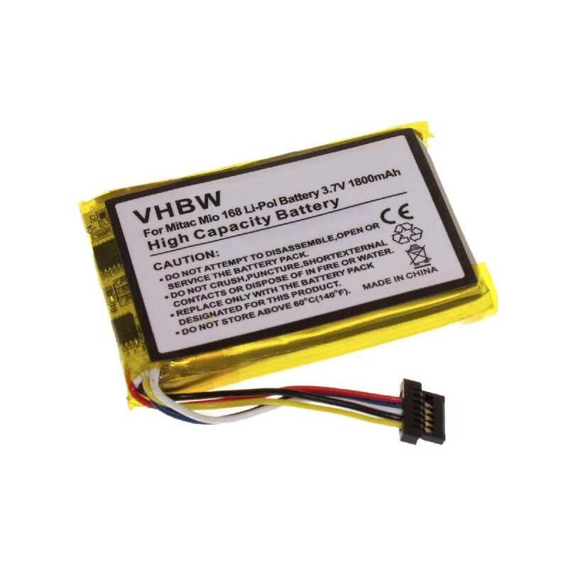 foto del prodotto vhbw batteria compatibile con airis 509 gps navigatore gps 1800mah, 3,7v, li poly 