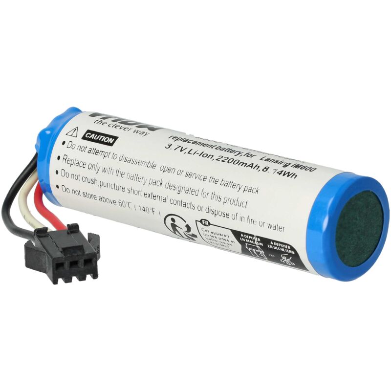 foto del prodotto vhbw batteria compatibile con altec lansing imt520, im600, imt702, imt600, imt620 casse, altoparlanti, speaker 2200mah, 3,7v, li ion 