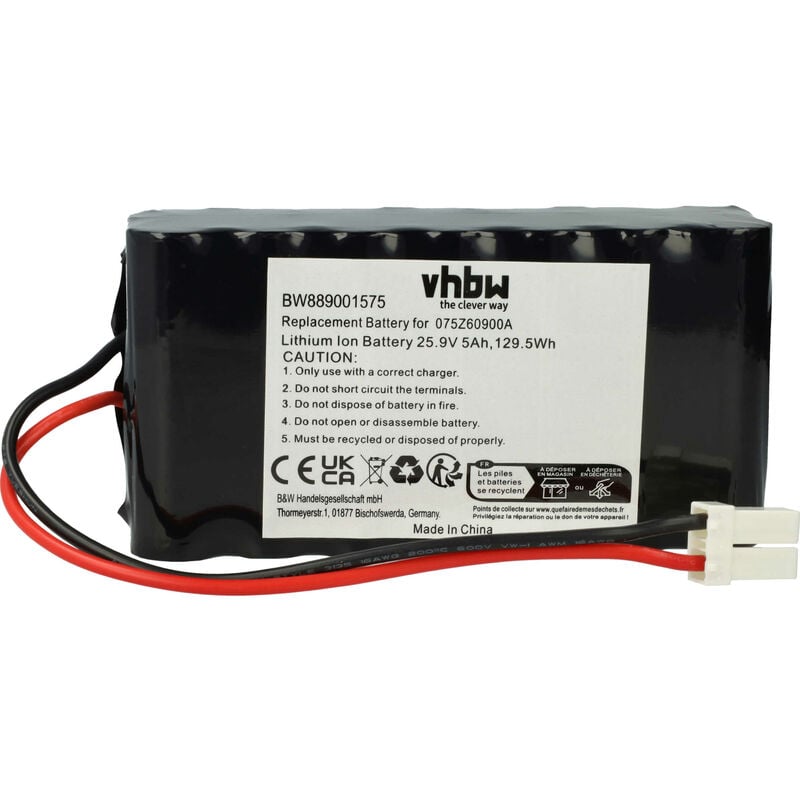 foto del prodotto vhbw batteria compatibile con ambrogio l25 twenty 25 rasaerba 5000mah, 25,9v, li ion
