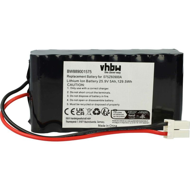 foto del prodotto vhbw batteria compatibile con ambrogio l29 twenty 29 rasaerba 5000mah, 25,9v, li ion