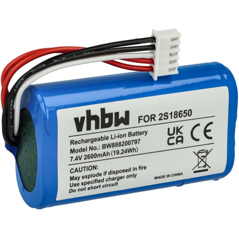 foto del prodotto vhbw batteria compatibile con anker soundcore boost casse, altoparlanti, speaker 2600mah, 7,4v, li ion 