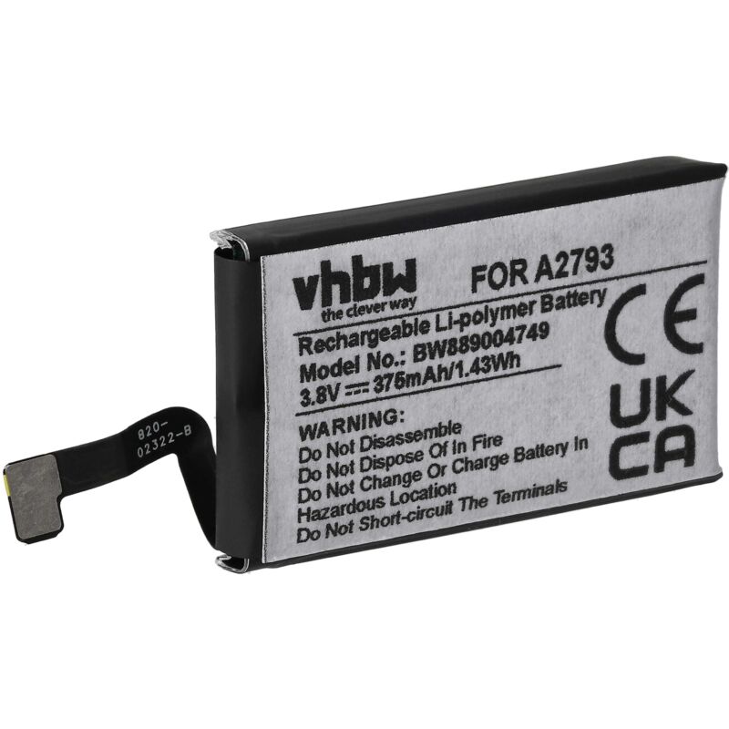 foto del prodotto vhbw batteria compatibile con apple airpods 3 auricolari cuffie wireless 375mah, 3,8v, li poly 
