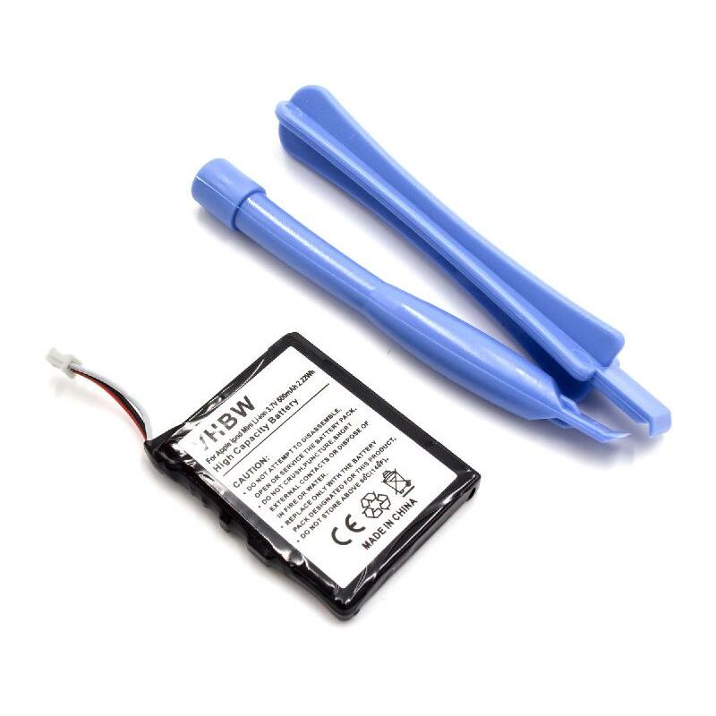 foto del prodotto vhbw batteria compatibile con apple ipod mini m9807, m9806z a, m9807b a, m9807 a, m9807ch a mp3 music player lettore musicale 600mah, 3,7v, li ion 
