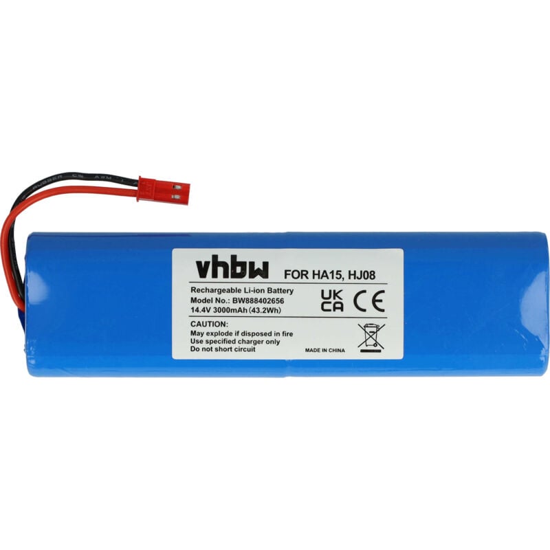 foto del prodotto vhbw batteria compatibile con ariete 00p271810ar0, pro evolution, pro 2713 1, pro 2718 1, 00p271310ar0 aspirapolvere 3000mah, 14,4v, li ion 