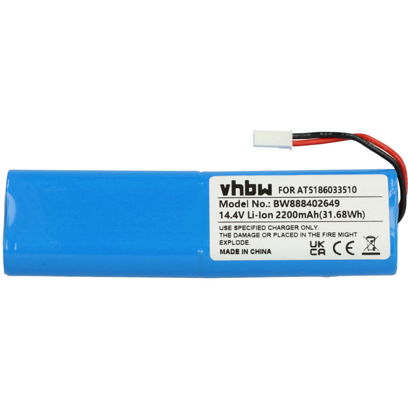 foto del prodotto vhbw batteria compatibile con ariete 2718, 00p271310ar0, 00p271810ar0, 2713 aspirapolvere 2200mah, 14,4v, li ion 