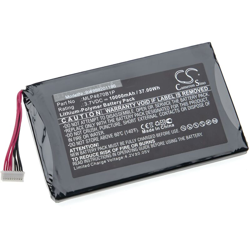 foto del prodotto vhbw batteria compatibile con autel maxisys ms906bt, maxisys ms906ts, ms906bt, ms906s dispositivo di misurazione 10000mah, 3,7v, li poly 