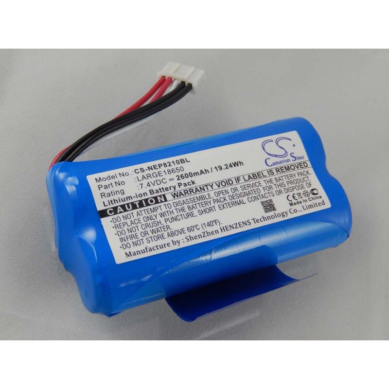 foto del prodotto vhbw batteria compatibile con bancamiga amp7000, 8210 lettore di codici a barre, pos 2600mah, 7,4v, li ion 