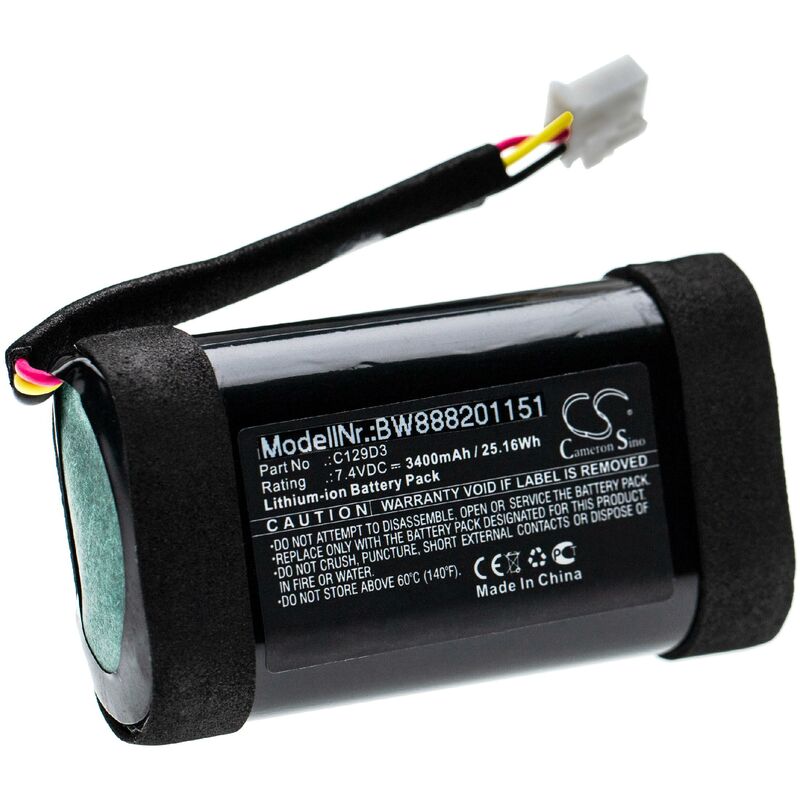 foto del prodotto vhbw batteria compatibile con bang olufsen beoplay a1 casse, altoparlanti, speaker 3400mah, 7,4v, li ion 
