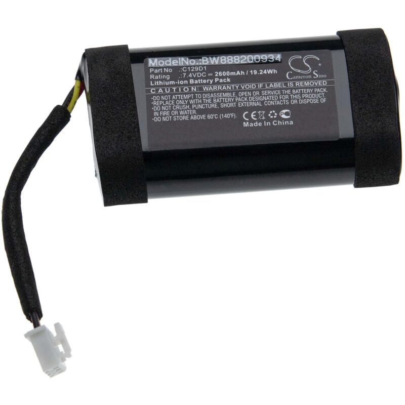 foto del prodotto vhbw batteria compatibile con bang olufsen beoplay p6 casse, altoparlanti, speaker 2600mah, 7,4v, li ion 
