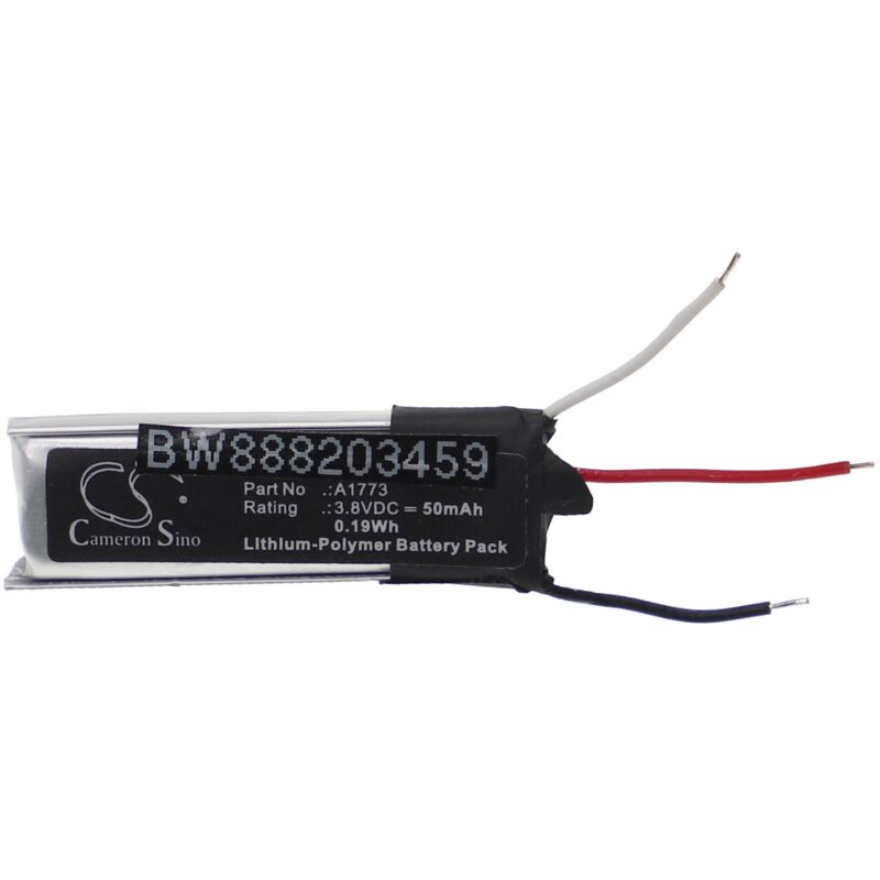 foto del prodotto vhbw batteria compatibile con beats x auricolari cuffie wireless 50mah, 3,8v, li poly 