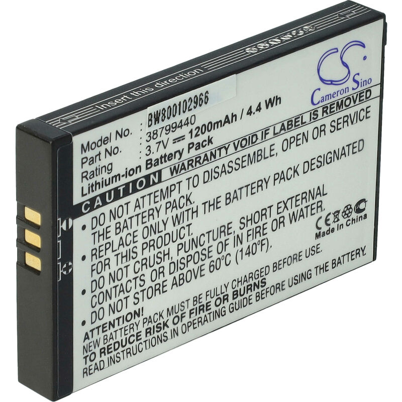 foto del prodotto vhbw batteria compatibile con becker traffic assist pro 7916, pro 7929, pro, pro ferrari 7929 navigatore gps 1200mah, 3,7v, li ion 