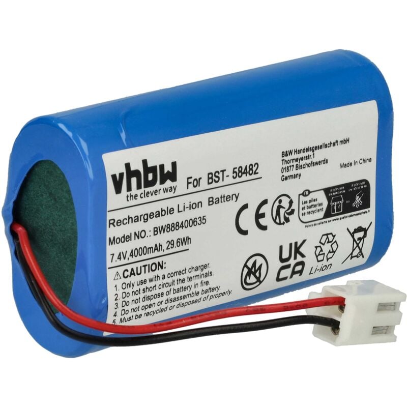 foto del prodotto vhbw batteria compatibile con bestway flowclear aquatronix pulitrice 4000mah, 7,4v, li ion 