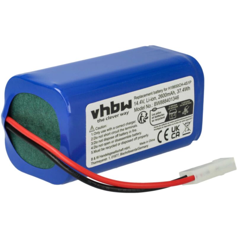 foto del prodotto vhbw batteria compatibile con bissell spinwave 2859, wet, 3115 aspirapolvere 2600mah, 14,4v, li ion 