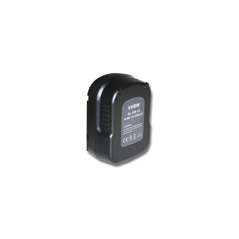foto del prodotto vhbw batteria compatibile con black decker fs1202bn, fs1202d, fs12ps, fs12psk, fsd122, hp122k attrezzi da lavoro 2000mah, 12v, nimh 