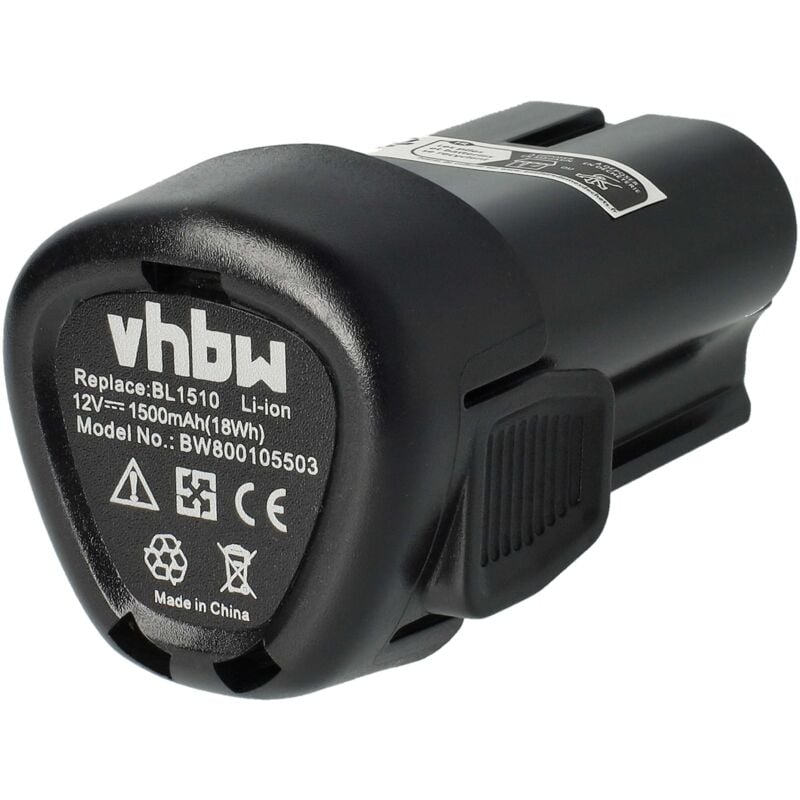 foto del prodotto vhbw batteria compatibile con black decker psl12, ldx112c, ldx112, hpl10rs utensile elettrico 1500 mah, li ion, 12 v 