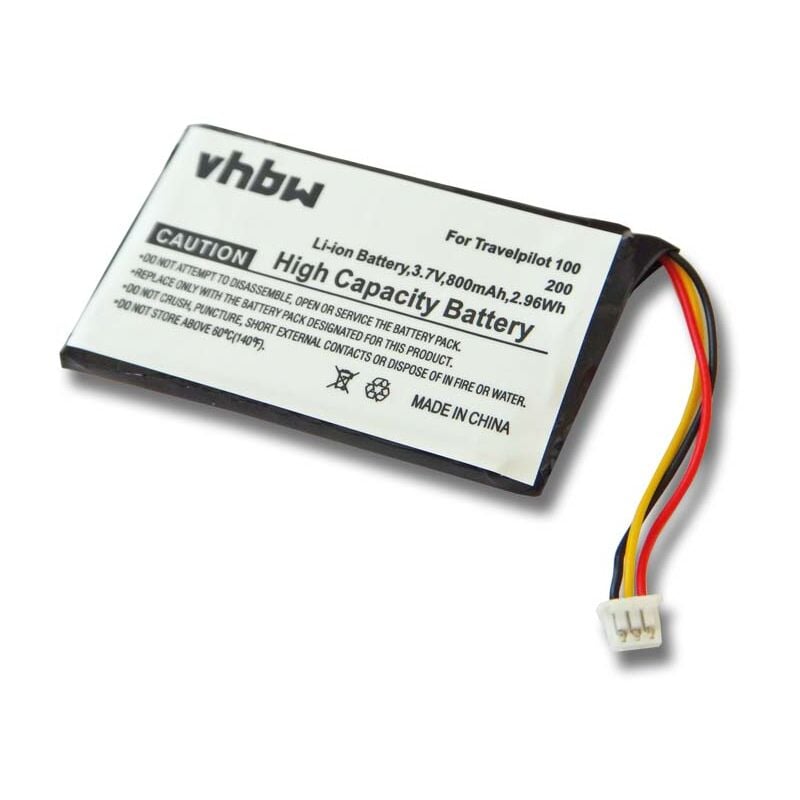 foto del prodotto vhbw batteria compatibile con blaupunkt travelpilot 100, 200, 1300, 2310 navigatore gps 800mah, 3,7v, li ion 