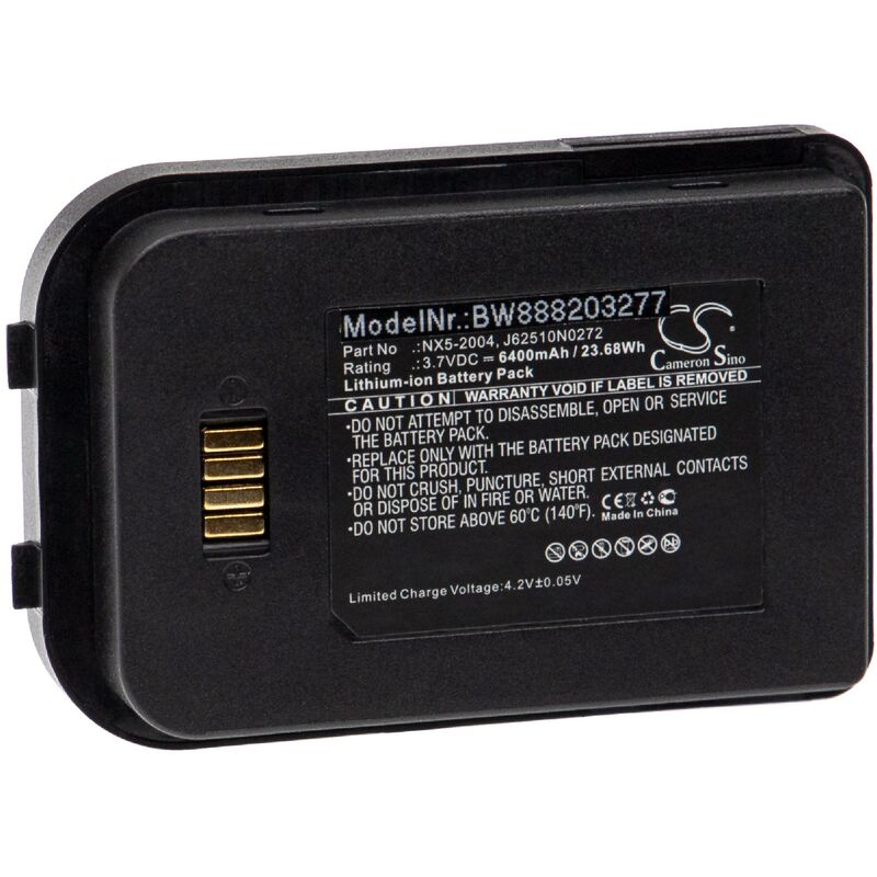 foto del prodotto vhbw batteria compatibile con bluebird pidion bip 6000 lettore di codici a barre, pos 6400mah, 3,7v, li ion 