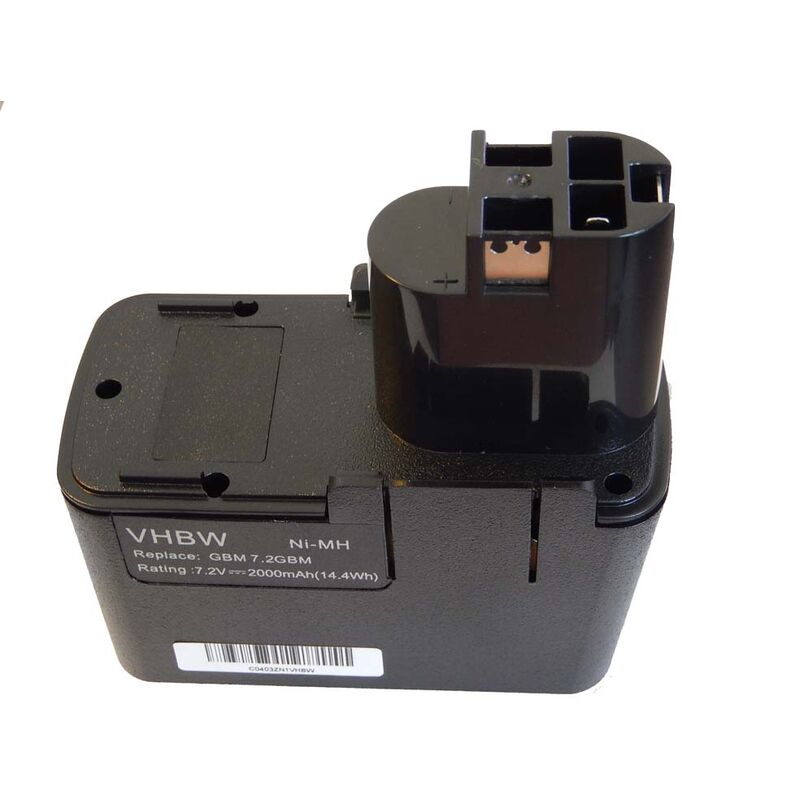 foto del prodotto vhbw batteria compatibile con bosch gsr 7.2ve 2, gsr 7.2ves 2, gsr 7.2vpe 2, gus 7.2, psr 7.2ves 2 utensile elettrico 2000 mah, nimh, 7,2 v 