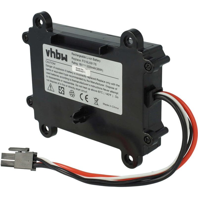 foto del prodotto vhbw batteria compatibile con bosch indego 350, 400, m 700, m 700, s 350, s 400 tagliaerba, robot tagliaerba 2000mah, 18v, li ion 