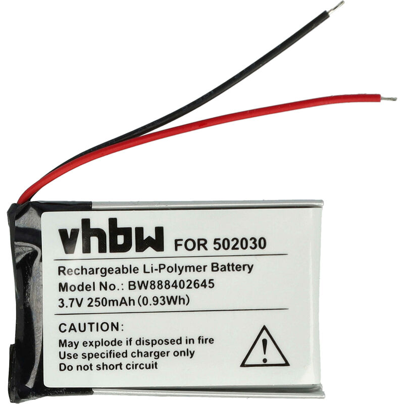 foto del prodotto vhbw batteria compatibile con bosch intuvia gps computer da bicicletta tachimetro bici 250mah, 3,7v, li poly 