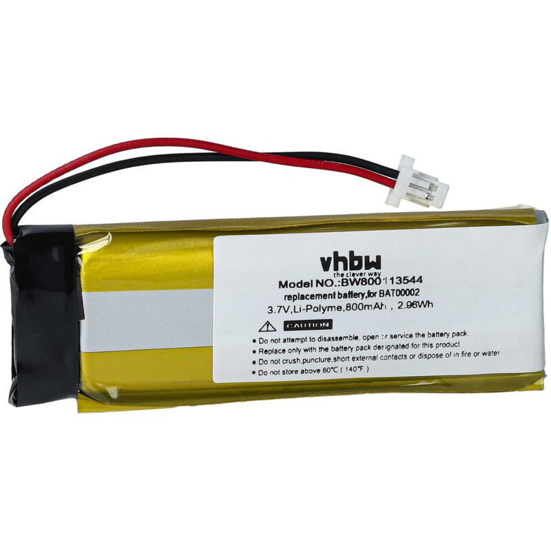 foto del prodotto vhbw batteria compatibile con cardo g4, g9, g9x, scala rider g4, scala rider g9 auricolari cuffie wireless 800mah, 3,7v, li poly 