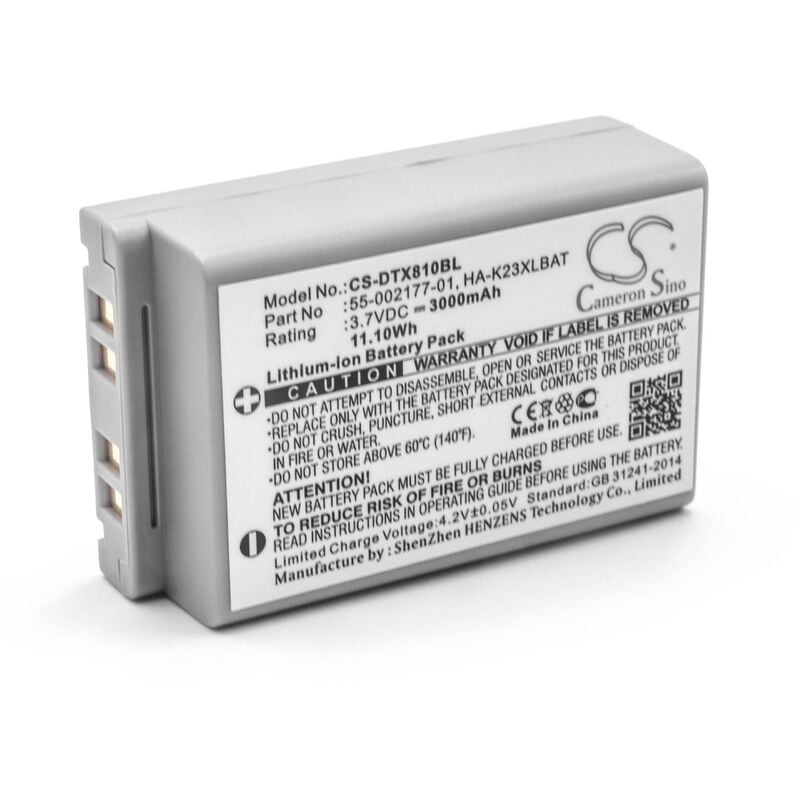 foto del prodotto vhbw batteria compatibile con casio dt x8 10c cn, dt x8 10e, dt x8 10j, dt x8 20c, dt x8 20e lettore di codici a barre, pos 3000mah, 3,7v, li ion 