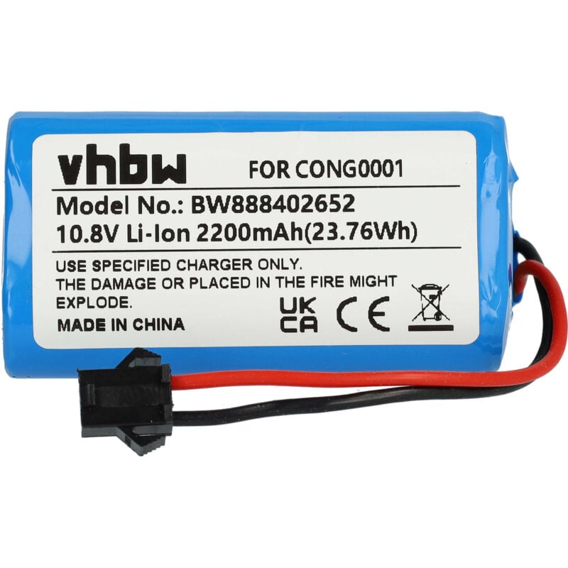 foto del prodotto vhbw batteria compatibile con cecotec conga slim wet, wet aspirapolvere 2200mah, 10,8v, li ion 