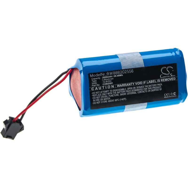 foto del prodotto vhbw batteria compatibile con cecotec conga slim wet, wet aspirapolvere home cleaner 2600mah, 10,8v, li ion 