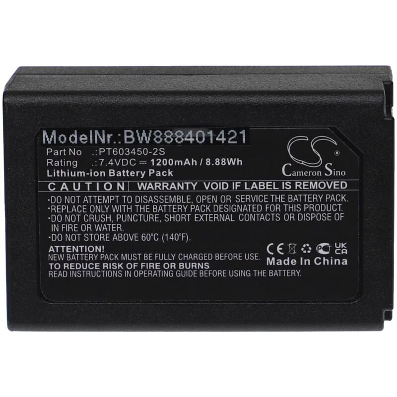 foto del prodotto vhbw batteria compatibile con cem dt 9880, dt 9880m, dt 9881, dt 9881m, dt 9883m, dt 9850m dispositivo di misurazione 1200mah, 7,4v, li ion 