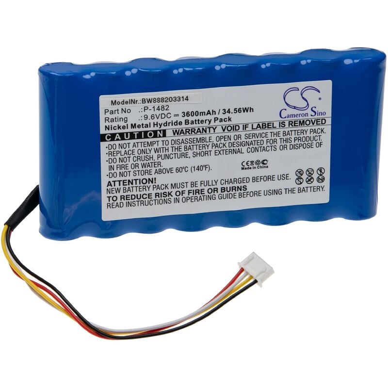 immagine 0 del prodotto vhbw batteria compatibile con chauvin arnoux ca 6543, 8332b, 8334b, c.a 6116, c.a 8334, 6116, 8335 dispositivo di misurazione 3600mah, 9,6v, nimh 