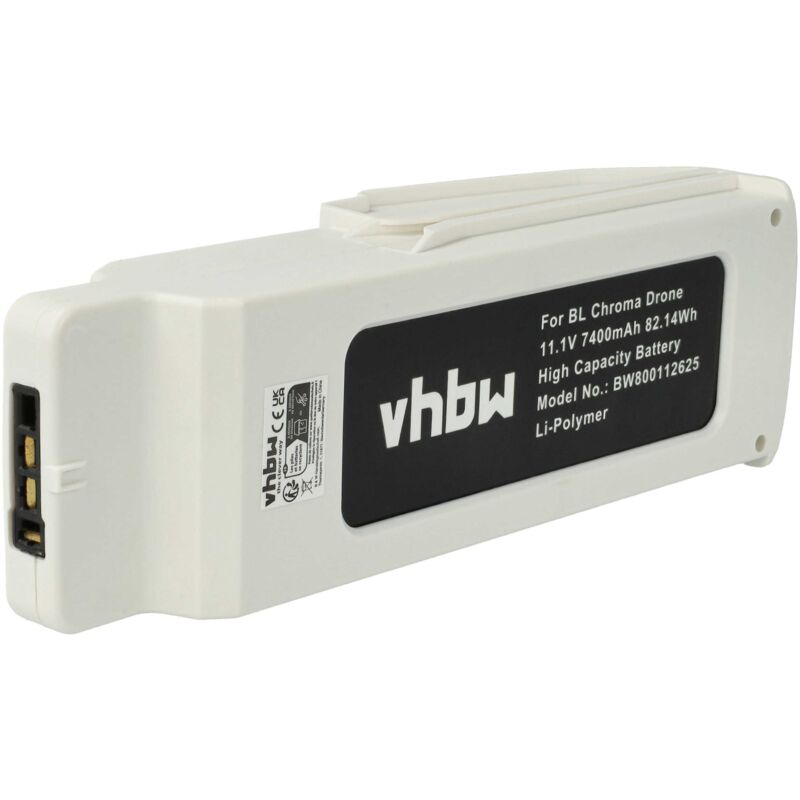 foto del prodotto vhbw batteria compatibile con chroma c go3 4k, st 10 , camera drone drone quadricottero multicottero 7400mah, 11,1v, li poly 