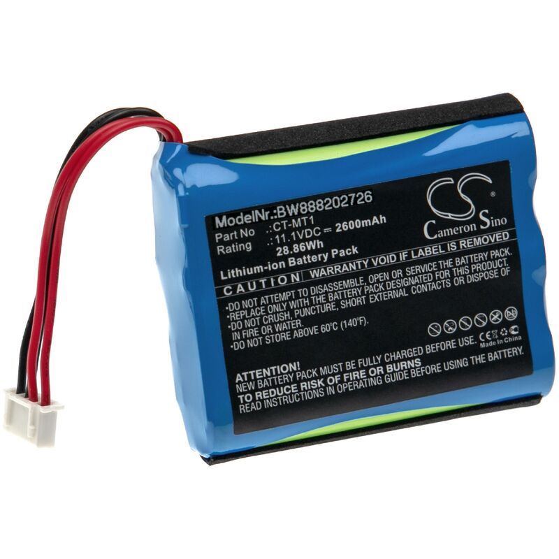 foto del prodotto vhbw batteria compatibile con clarke tech ct triple dispositivo di misurazione 2600mah, 11,1v, li ion 