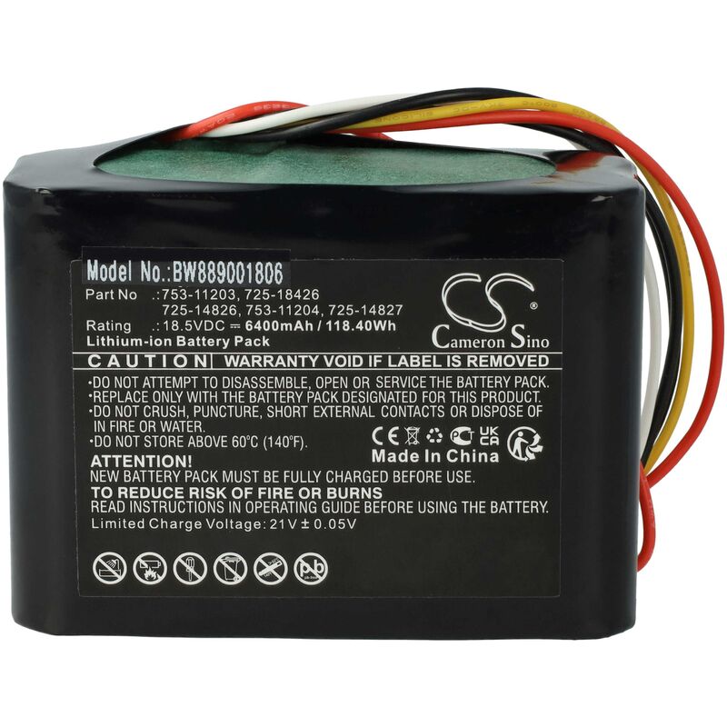 foto del prodotto vhbw batteria compatibile con cub cadet xr5 2000, 1000, 1000 2021 robot tagliaerba 6400mah, 18,5v, li ion