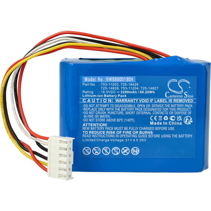 foto del prodotto vhbw batteria compatibile con cubcadet xr5 1000, 2000, 1000 2021 robot tagliaerba 3200mah, 18,5v, li ion