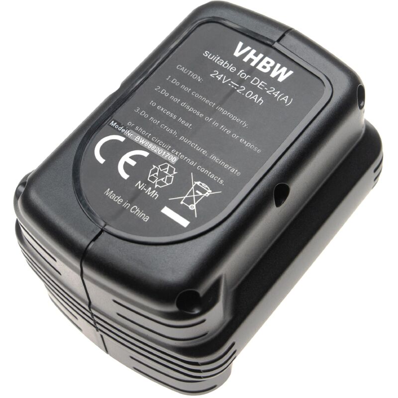 foto del prodotto vhbw batteria compatibile con dewalt dw006kh, dw007, dw006k2xe, dw006k, dw006k 2, dw005k2c, dw005k2h utensile elettrico 2000 mah, nimh, 24 v 