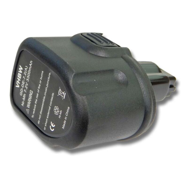 foto del prodotto vhbw batteria compatibile con dewalt dw920, dw920k, dw920k 2, dw920k2, dw925, dw925k, dw925k 2 attrezzi da lavoro 3300 mah, nimh, 7,2 v 