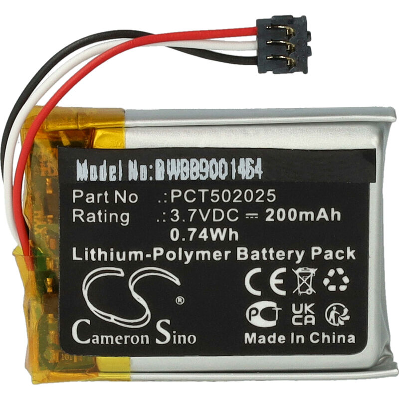 foto del prodotto vhbw batteria compatibile con dji mic mic rx, mic tx, mic transmitter, ricevitore microfono 200mah, 3,7v, li poly 