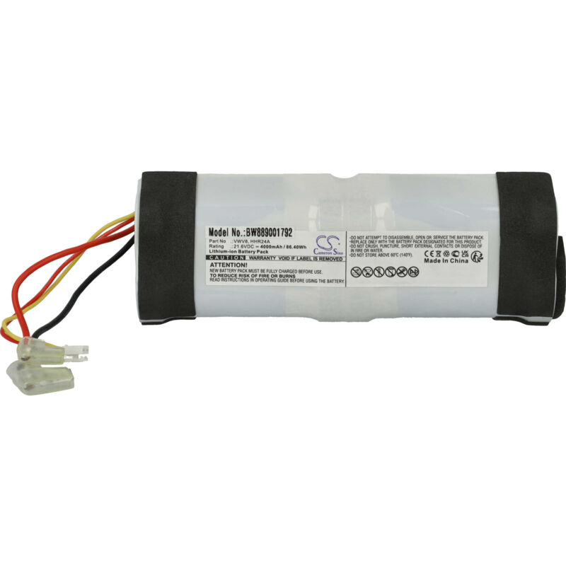 foto del prodotto vhbw batteria compatibile con dreame h11, h11 max, h10, h12 max, h12s, hhr24a, m13 aspirapolvere 4000mah, 21,6v, li ion 