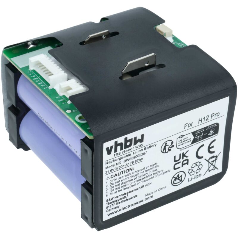 foto del prodotto vhbw batteria compatibile con dreame w2335d aspirapolvere 3,7ah, 21,6v, li ion 