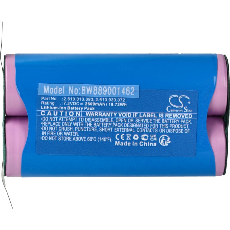 foto del prodotto vhbw batteria compatibile con dremel 1100 25, 1100li, driver 1120, stylus 1100 utensile elettrico 2600 mah, li ion, 7,2 v 