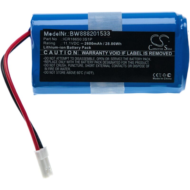 foto del prodotto vhbw batteria compatibile con ecovacs cen250, ml009, v700 home cleaner 2600mah, 11,1v, li ion 