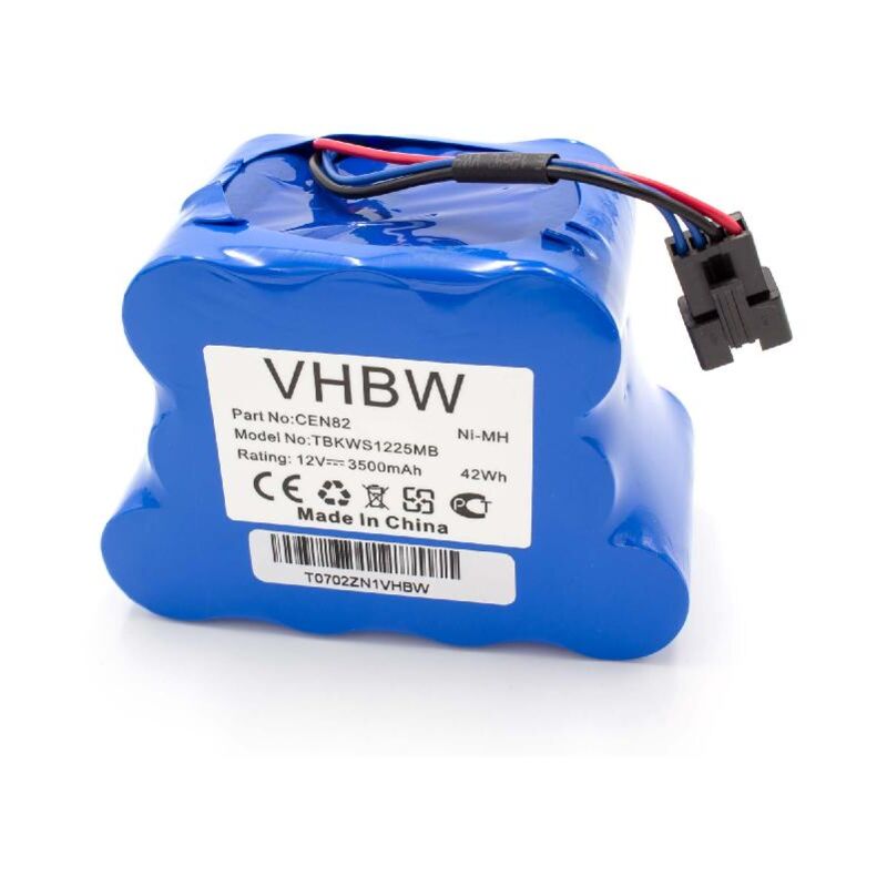 foto del prodotto vhbw batteria compatibile con ecovacs deebot 800, 810, 830, d8 serie home cleaner 3500mah, 12v, nimh, blu 