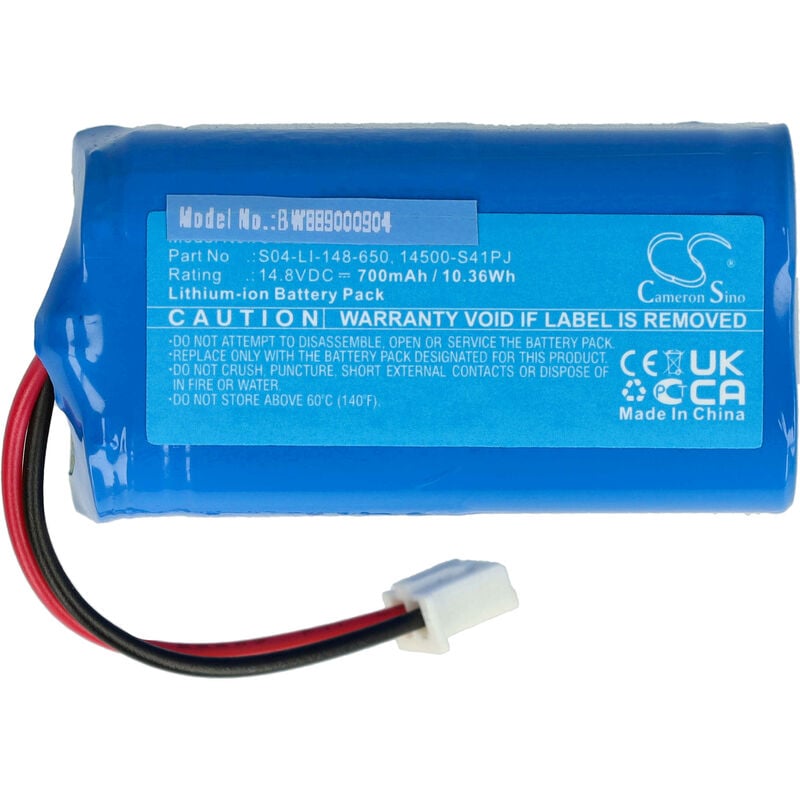 foto del prodotto vhbw batteria compatibile con ecovacs winbot w836, w950, w920, w880, w830, w835, w850, w930, 880 home cleaner 700mah, 14,8v, li ion 