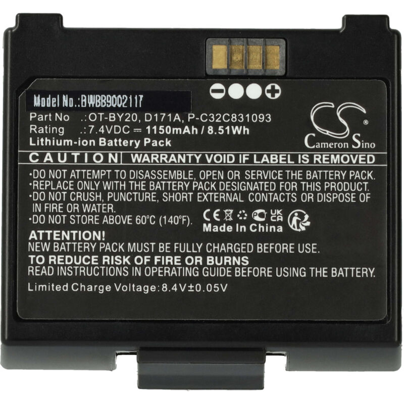 foto del prodotto vhbw batteria compatibile con epson tm p20ii 101 , tm p20 552 , tm p20 stampante 1150mah, 7,4v, li ion 