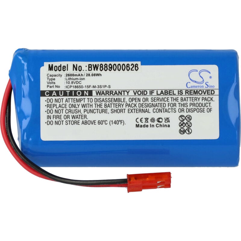 foto del prodotto vhbw batteria compatibile con evolution sr 2000, sr 2001 home cleaner 2600mah, 11,1v, li ion 