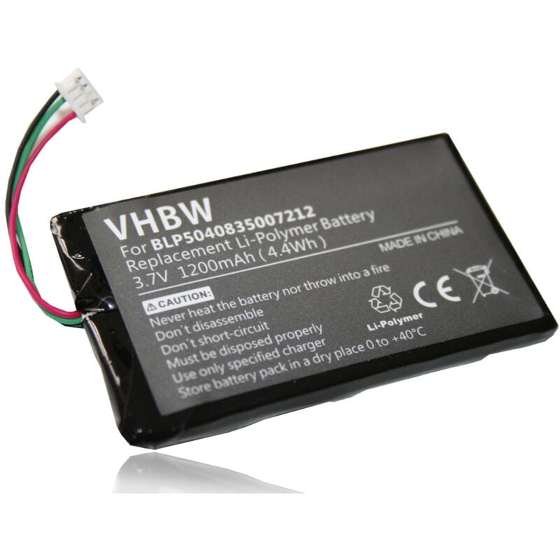 foto del prodotto vhbw batteria compatibile con falk f8, f5 europe, f8 2nd edition navigatore gps 1200mah, 3,7v, li poly 