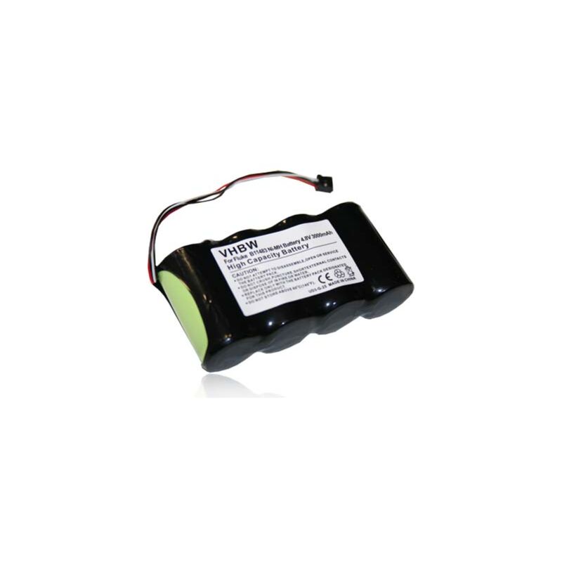 foto del prodotto vhbw batteria compatibile con fluke 125 003s, 43b, 43, 120, 125 dispositivo di misurazione 3000mah, 4,8v, nimh 