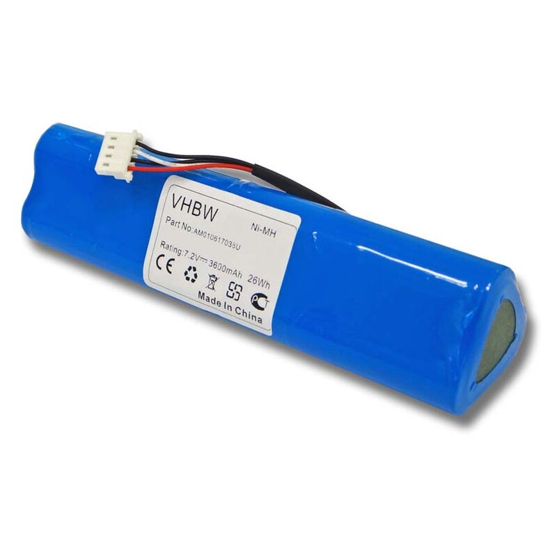 foto del prodotto vhbw batteria compatibile con fluke scopemeter 192, 192b, 196, 196b, 196c, 199, 199b oscilloscopio, dispositivo di misurazione 3600mah, 7,2v, nimh 