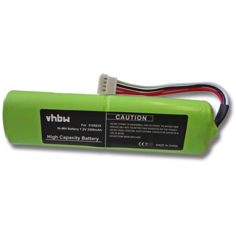 foto del prodotto vhbw batteria compatibile con fluke ti9, tir1, tir, ti 10, ti10, ti 25, ti 20, ti25, ti20 rbp, ti20 dispositivo di misurazione 2500mah, 7,2v, nimh 