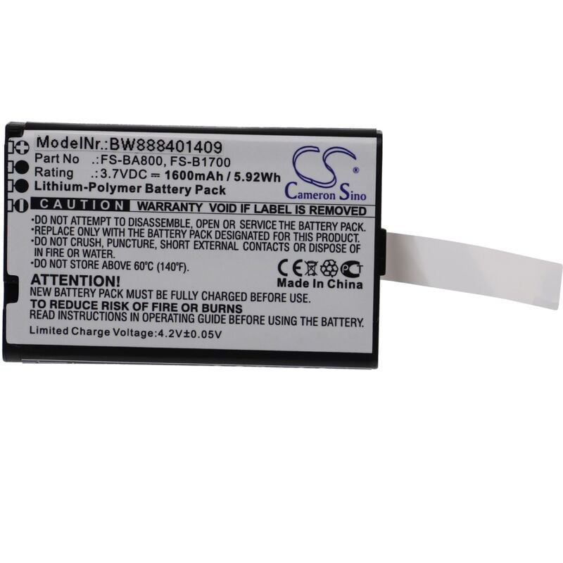foto del prodotto vhbw batteria compatibile con flysky fs it4, fs it4s modellismo 1.600mah, 3,7v, li poly 